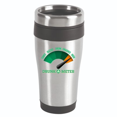 St. Patrick's Day Drunk O Meter 16oz Travel Tumbler