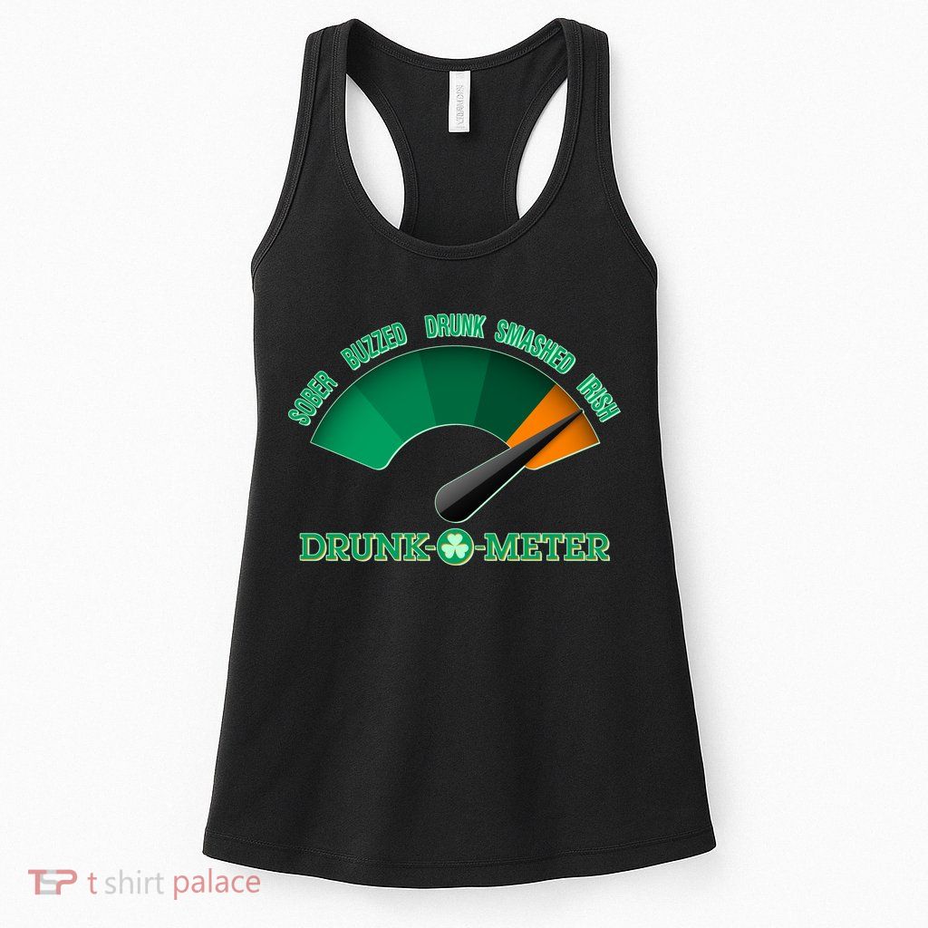 St. Patrick's Day Drunk O Meter Womens Tank Top