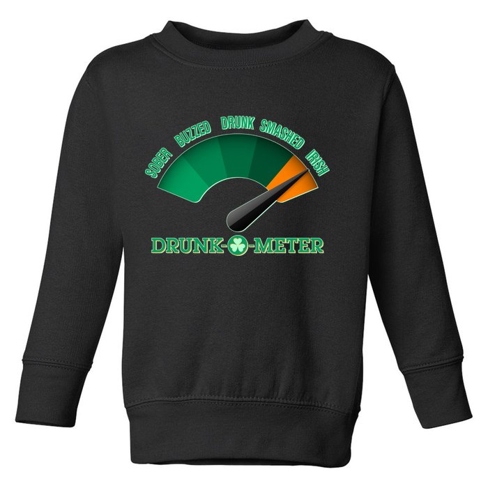 St. Patrick's Day Drunk O Meter Toddler Sweatshirt