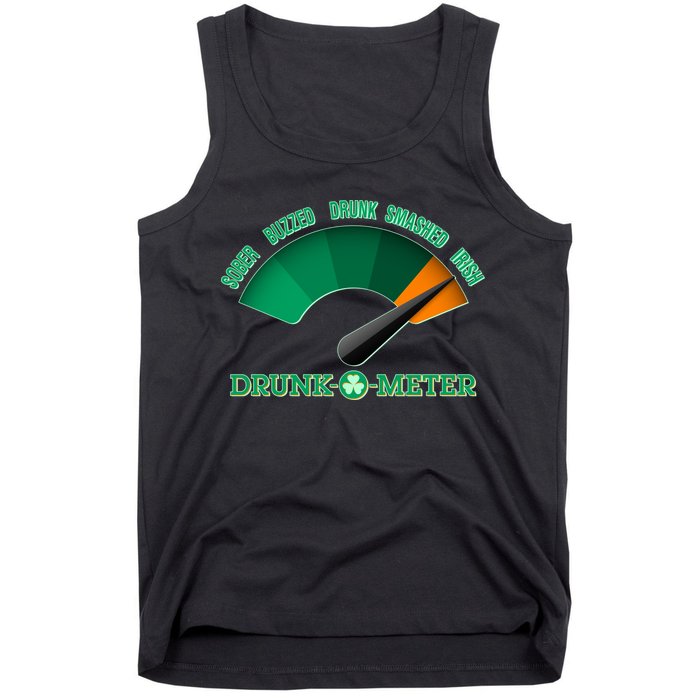 St. Patrick's Day Drunk O Meter Tank Top