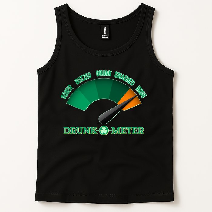 St. Patrick's Day Drunk O Meter Tank Top