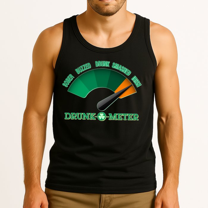 St. Patrick's Day Drunk O Meter Tank Top