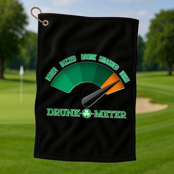 St. Patrick's Day Drunk O Meter Golf Towel