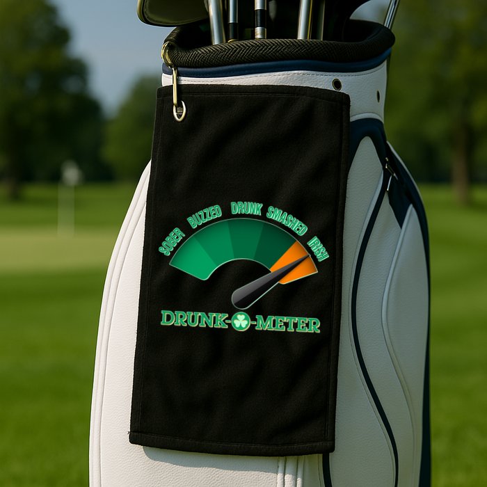 St. Patrick's Day Drunk O Meter Golf Towel