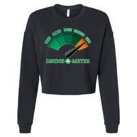 St. Patrick's Day Drunk O Meter Cropped Pullover Crew