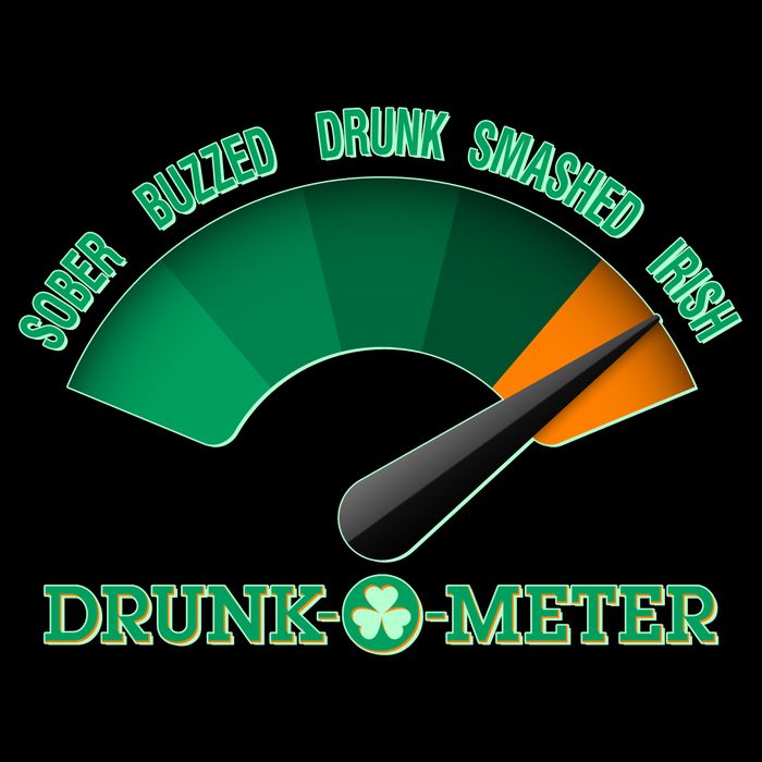 St. Patrick's Day Drunk O Meter Cropped Pullover Crew