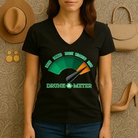 St. Patrick's Day Drunk O Meter Women's V-Neck T-Shirt