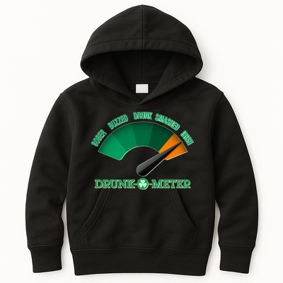 St. Patrick's Day Drunk O Meter Kids Hoodie