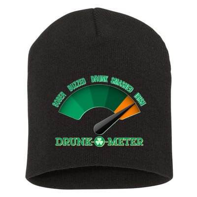 St. Patrick's Day Drunk O Meter Short Acrylic Beanie