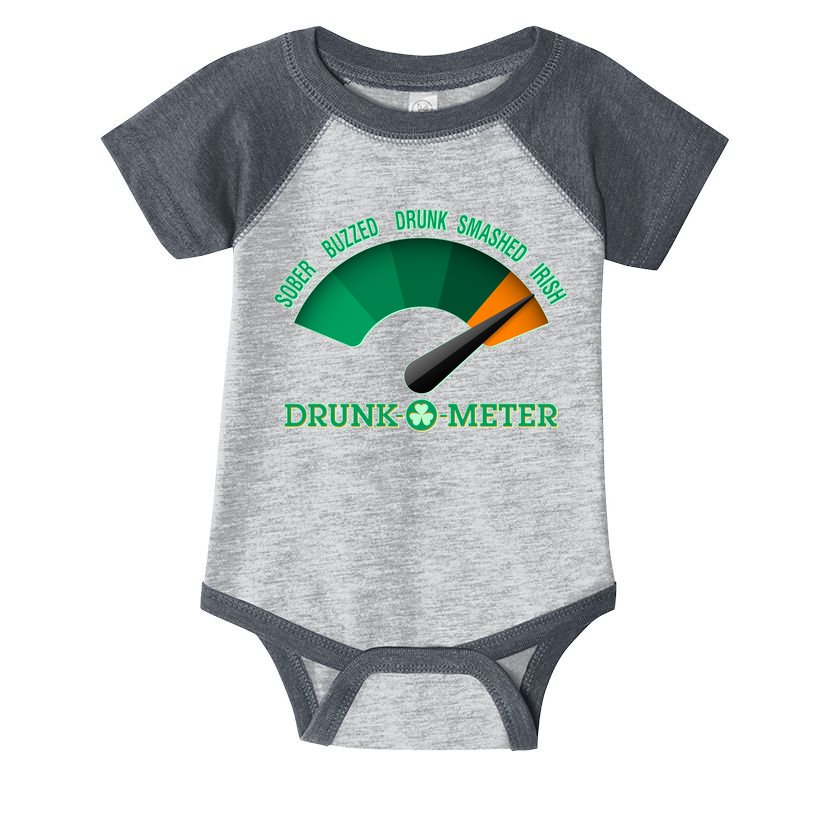 St. Patrick's Day Drunk O Meter Infant Baby Jersey Bodysuit