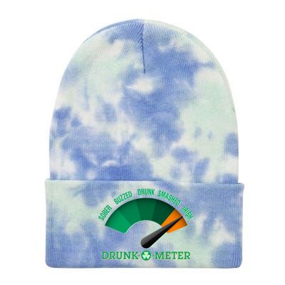 St. Patrick's Day Drunk O Meter Tie Dye 12in Knit Beanie