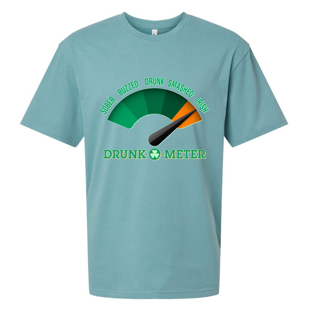 St. Patrick's Day Drunk O Meter Sueded Cloud Jersey T-Shirt