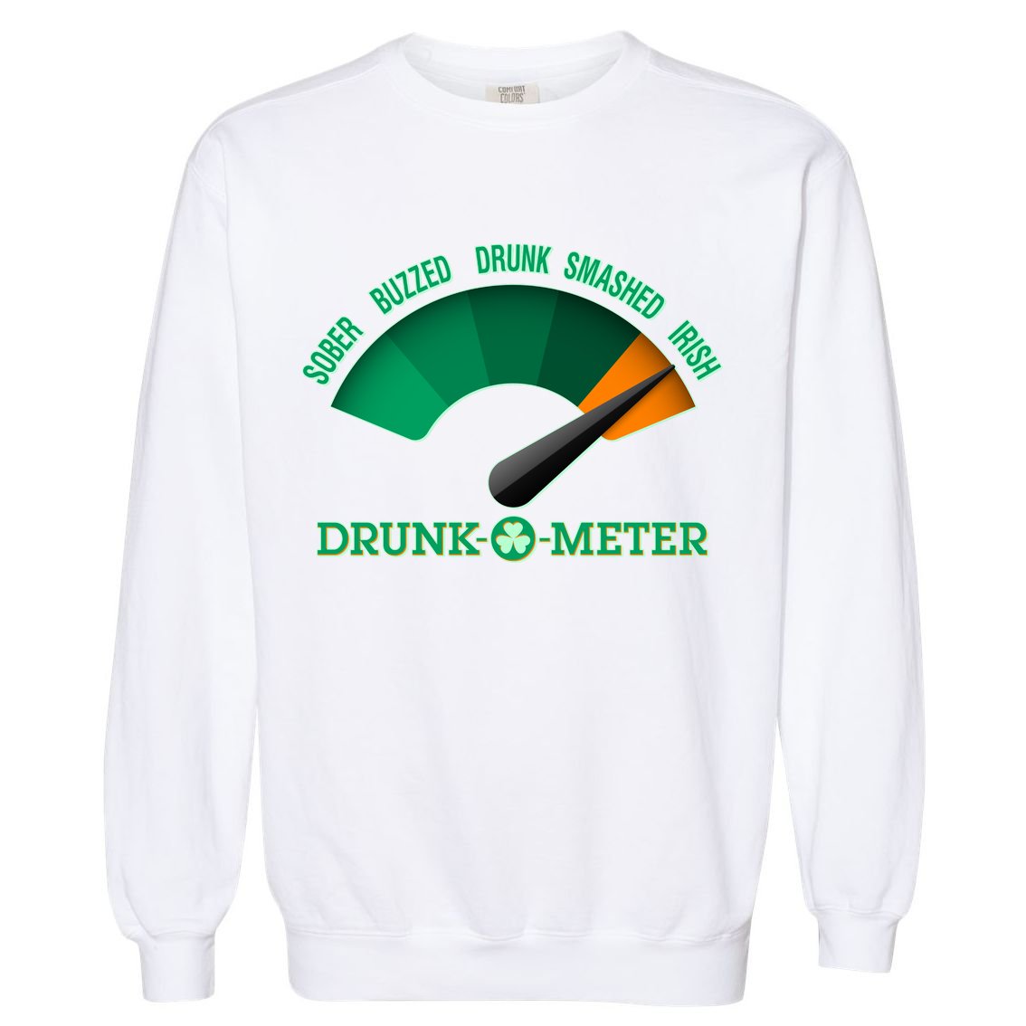 St. Patrick's Day Drunk O Meter Garment-Dyed Sweatshirt