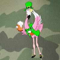 St. Patrick's Day Flamingo Legacy Tie Dye Trucker Hat