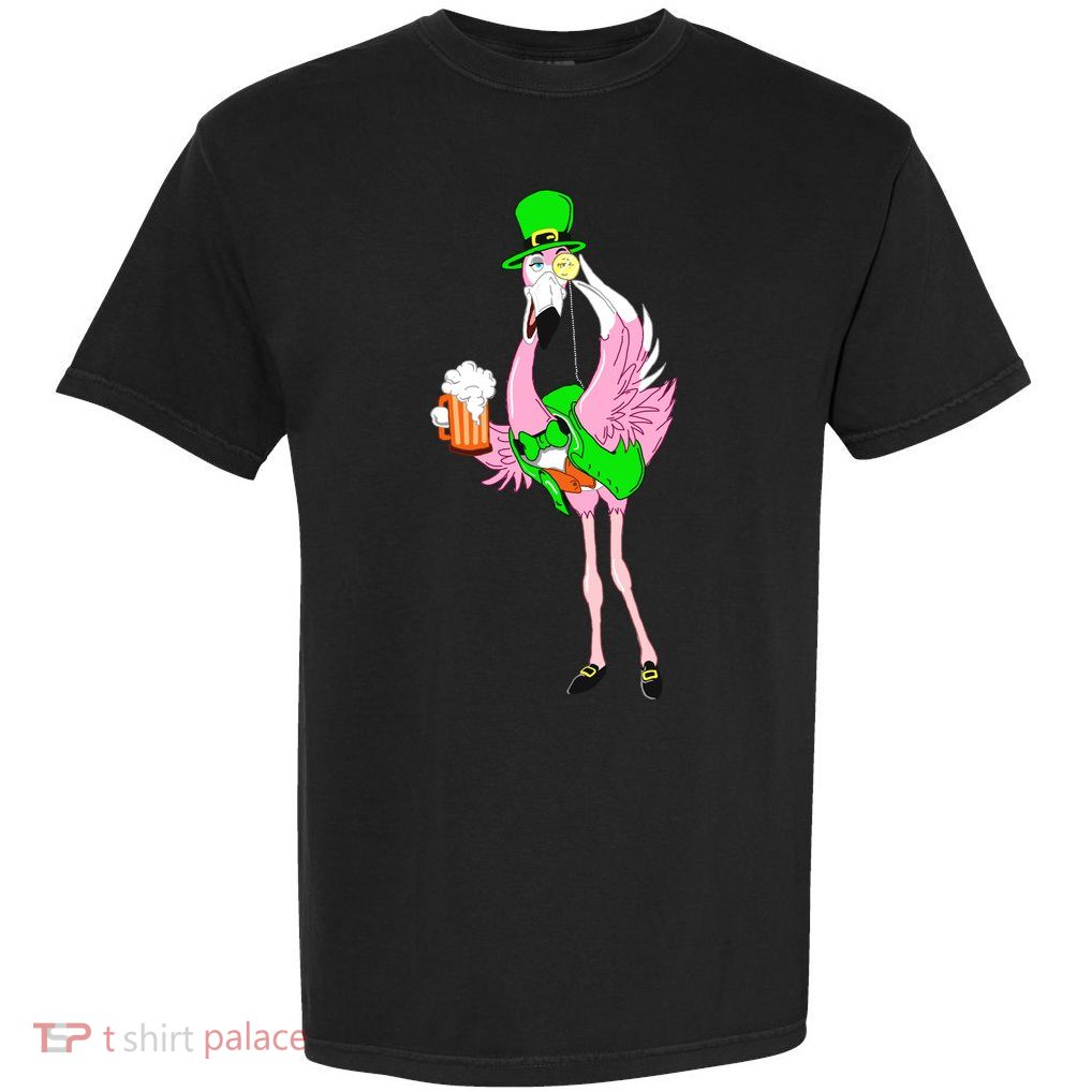 St. Patrick's Day Flamingo Garment-Dyed Heavyweight T-Shirt