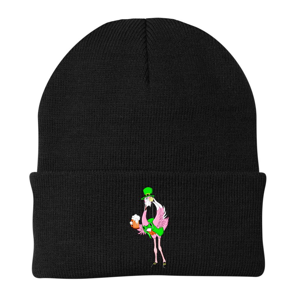 St. Patrick's Day Flamingo Beanie