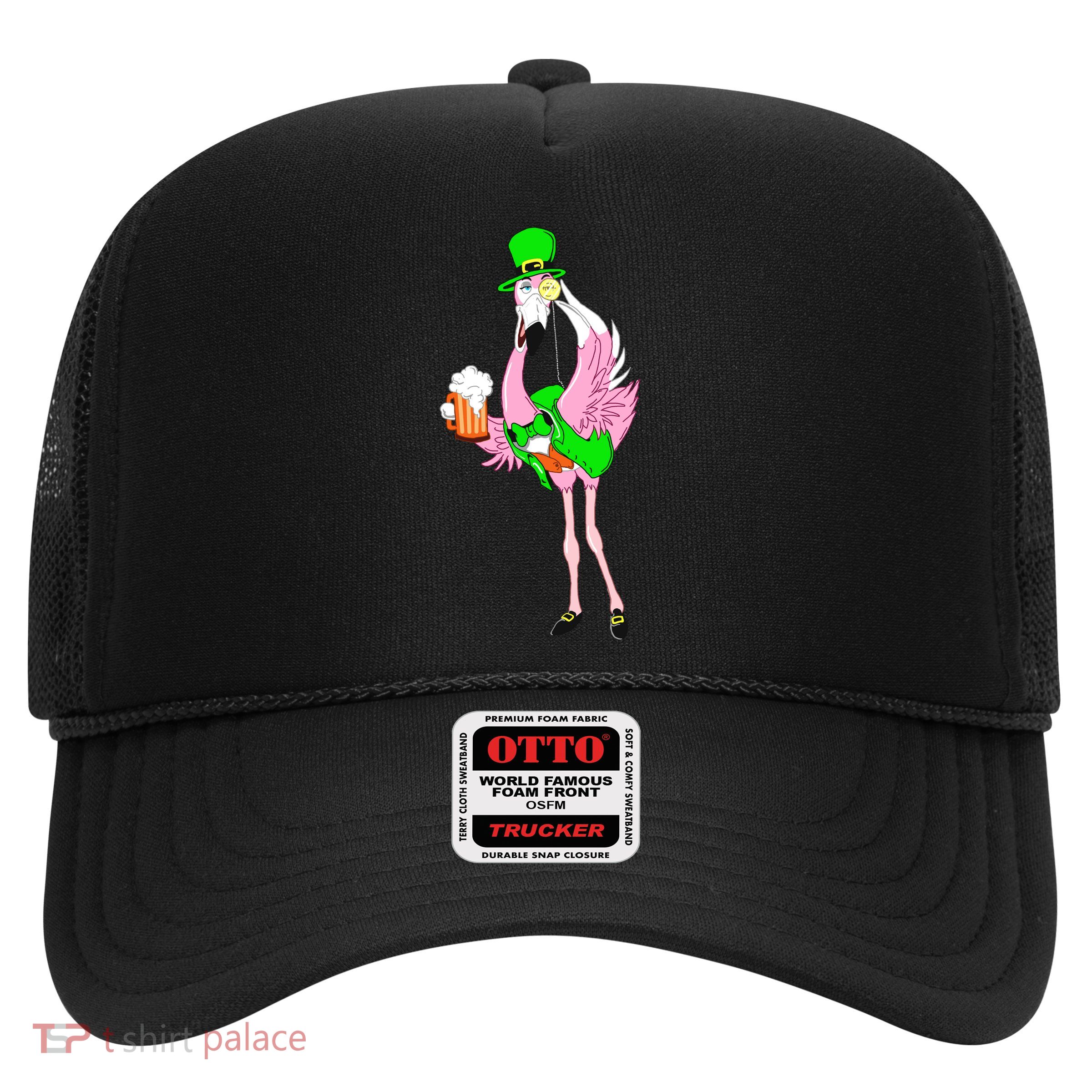 St. Patrick's Day Flamingo Trucker Hat