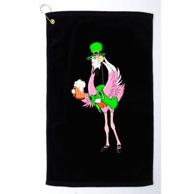 St. Patrick's Day Flamingo Golf Towel