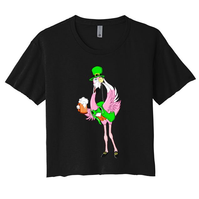 St. Patrick's Day Flamingo Crop Top