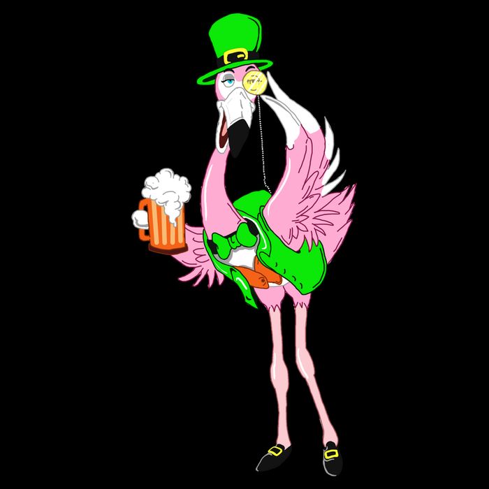 St. Patrick's Day Flamingo Kids Hoodie