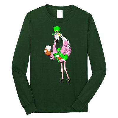 St. Patrick's Day Flamingo Long Sleeve Shirt