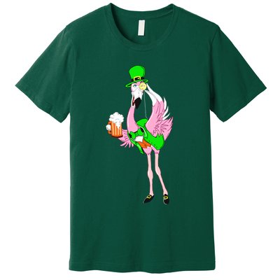 St. Patrick's Day Flamingo Premium T-Shirt