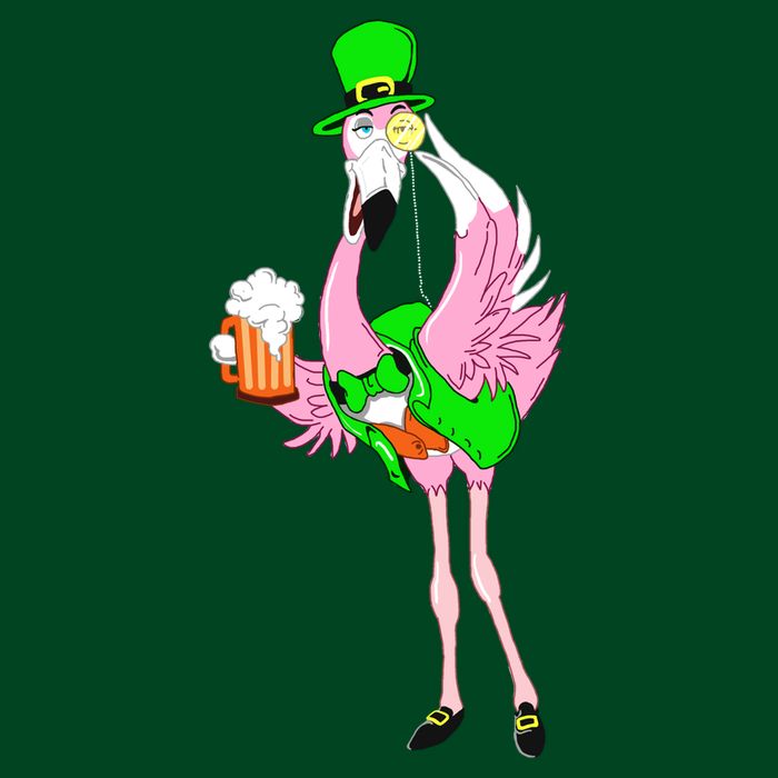 St. Patrick's Day Flamingo Tall Sweatshirt