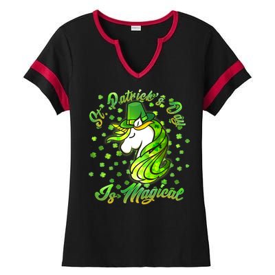 St. Patrick's Day Is Magical Ladies Halftime Notch Neck Tee