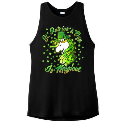 St. Patrick's Day Is Magical Ladies PosiCharge Tri-Blend Wicking Tank