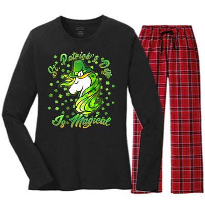 St. Patrick's Day Is Magical Women's Long Sleeve Flannel Pajama Set 