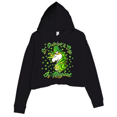 St. Patrick's Day Is Magical Crop Fleece Hoodie