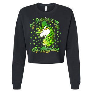 St. Patrick's Day Is Magical Cropped Pullover Crew