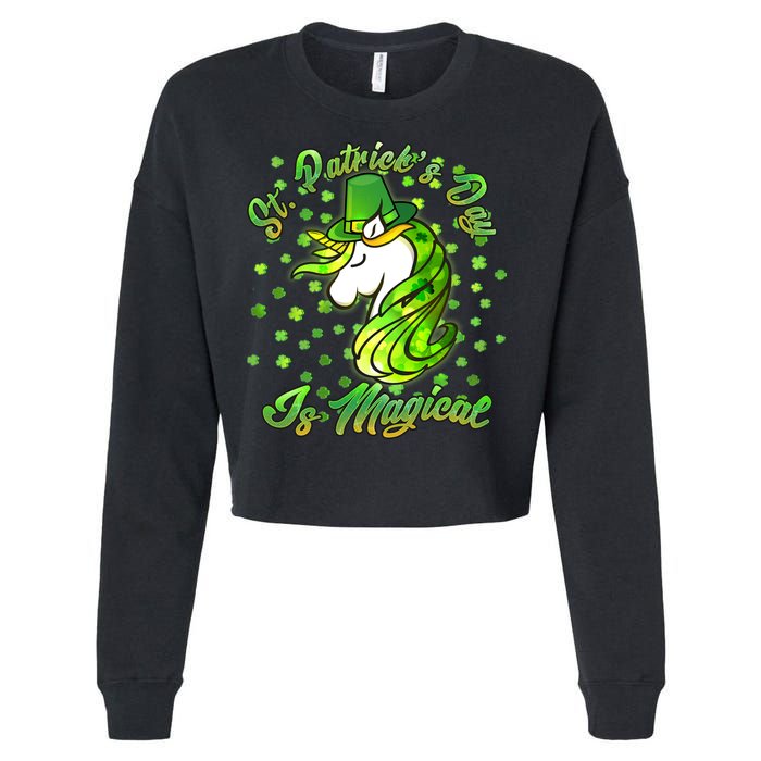 St. Patrick's Day Is Magical Cropped Pullover Crew