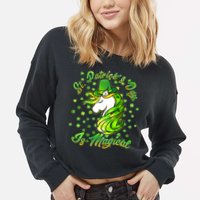 St. Patrick's Day Is Magical Cropped Pullover Crew