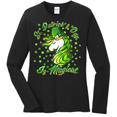 St. Patrick's Day Is Magical Ladies Long Sleeve Shirt