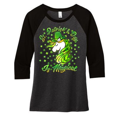 St. Patrick's Day Is Magical Women's Tri-Blend 3/4-Sleeve Raglan Shirt