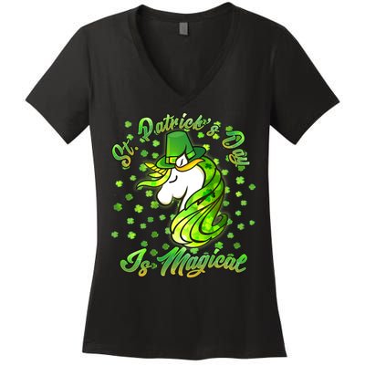 St. Patrick's Day Is Magical Women's V-Neck T-Shirt