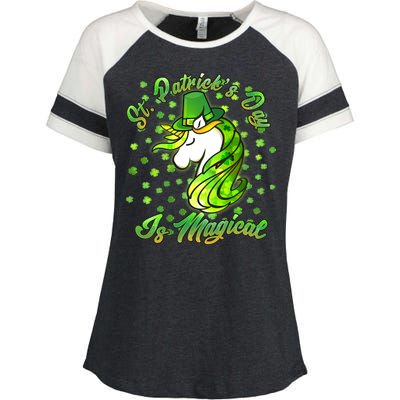 St. Patrick's Day Is Magical Enza Ladies Jersey Colorblock Tee