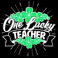 St. Patrick's Day One Lucky Teacher Cooling Performance Crew T-Shirt