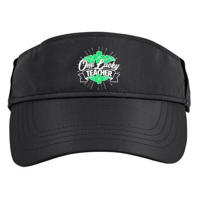 St. Patrick's Day One Lucky Teacher Adult Drive Performance Visor