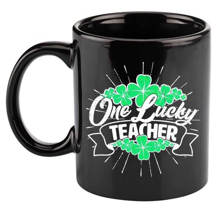 St. Patrick's Day One Lucky Teacher 11oz C Handle Ceramic Mug