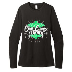 St. Patrick's Day One Lucky Teacher Womens CVC Long Sleeve Shirt