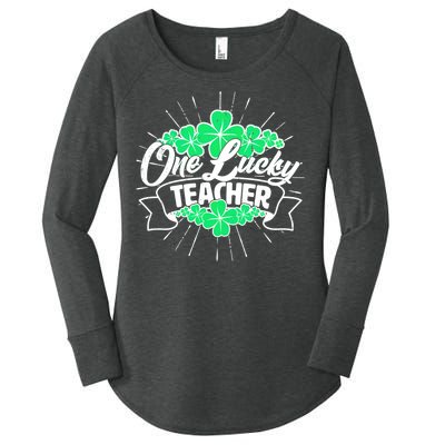 St. Patrick's Day One Lucky Teacher Women's Perfect Tri Tunic Long Sleeve Shirt