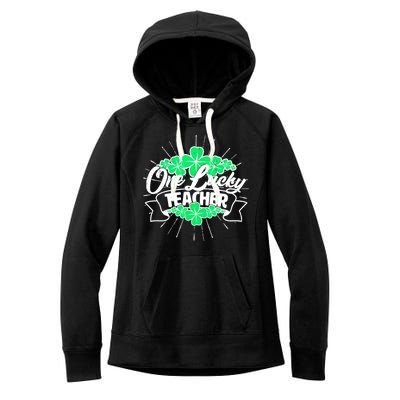 St. Patrick's Day One Lucky Teacher Women's Fleece Hoodie