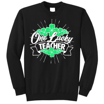 St. Patrick's Day One Lucky Teacher Tall Sweatshirt