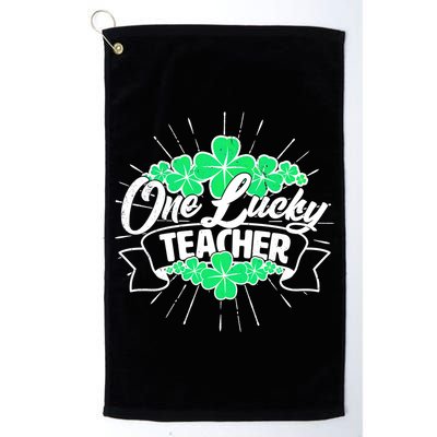 St. Patrick's Day One Lucky Teacher Golf Towel