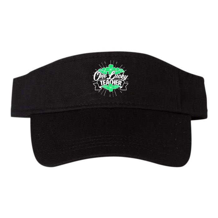 St. Patrick's Day One Lucky Teacher Valucap Bio-Washed Visor