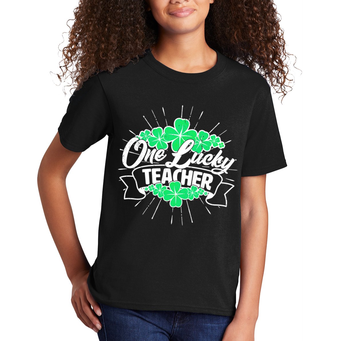 St. Patrick's Day One Lucky Teacher Kids T-Shirt