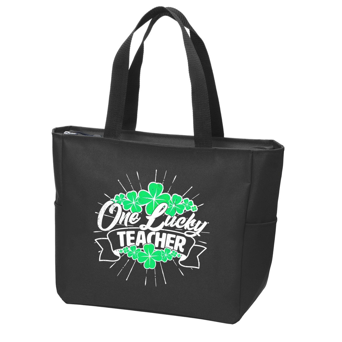 St. Patrick's Day One Lucky Teacher Zip Tote Bag