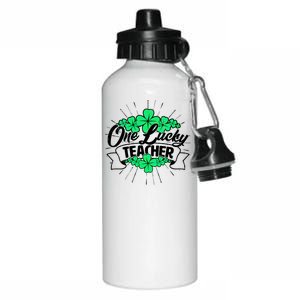 St. Patrick's Day One Lucky Teacher Aluminum Water Bottle